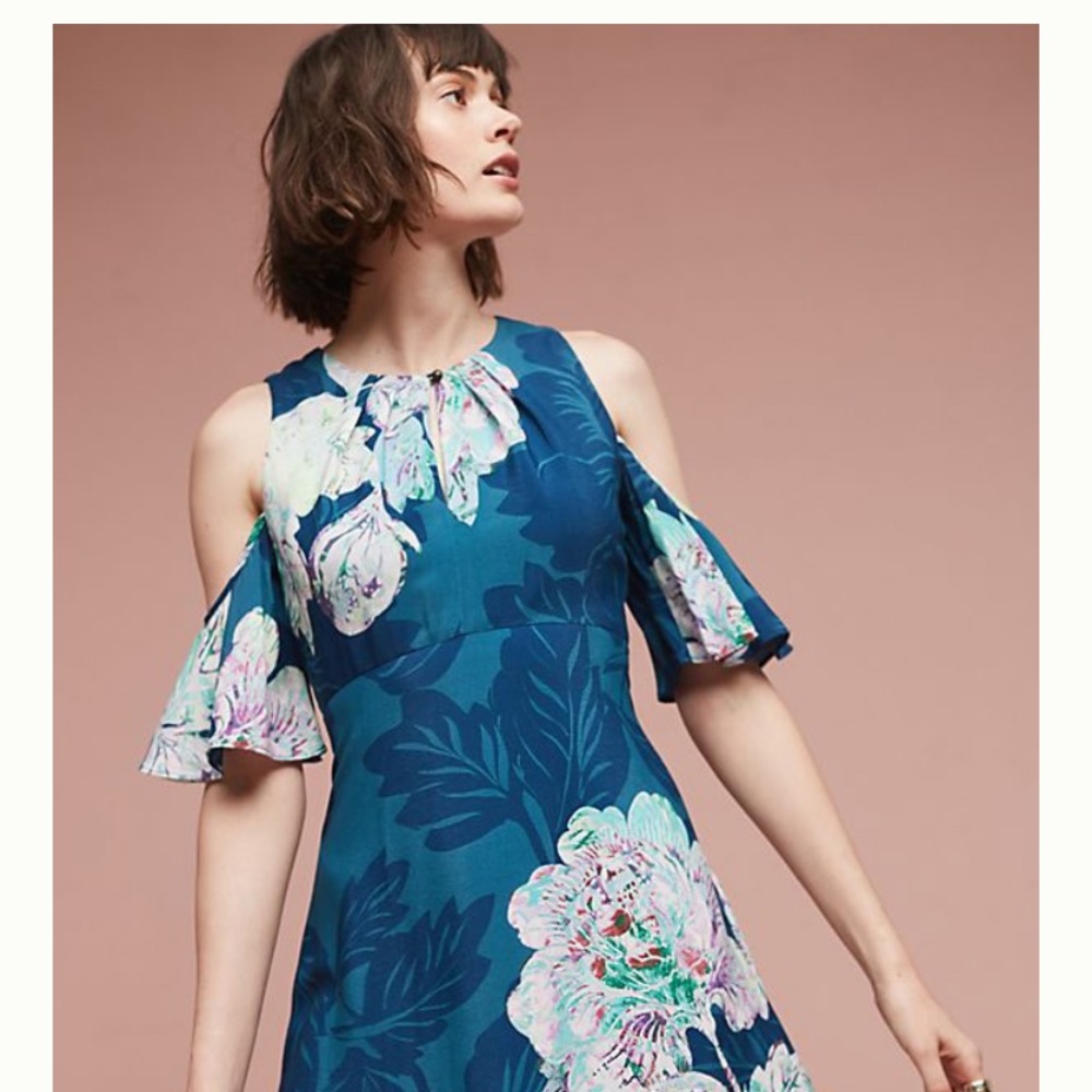 Anthropologie Maeve Elia Cold Shoulder Dress